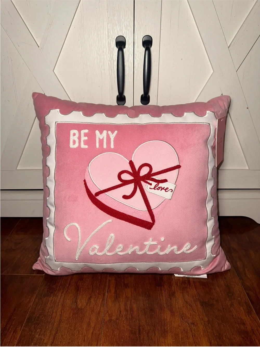 Juicy Couture Pink Velour 'Be My Valentine' Decorative Throw Pillow